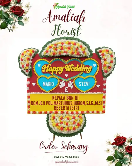 Papan Bunga Pernikahan Tejamari